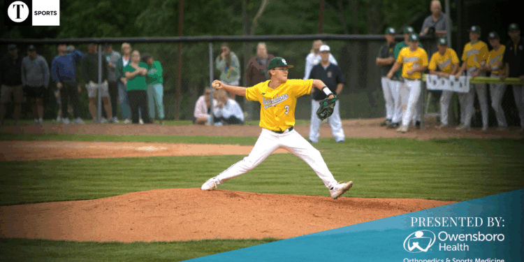 Luke Quinn pitches against Breckinridge County