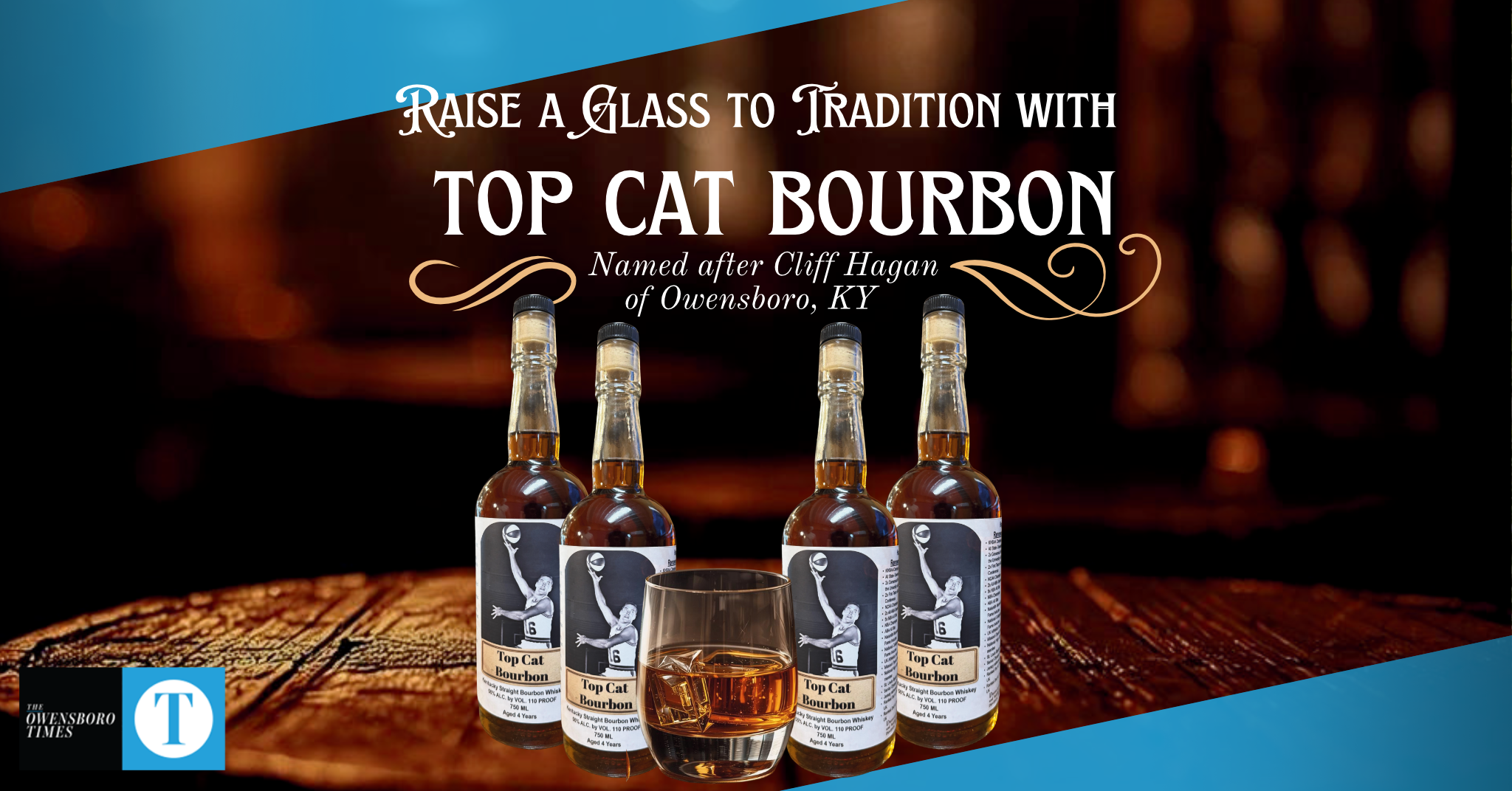 Top Cat Bourbon honors Owensboro legend Cliff Hagan in new bottle release